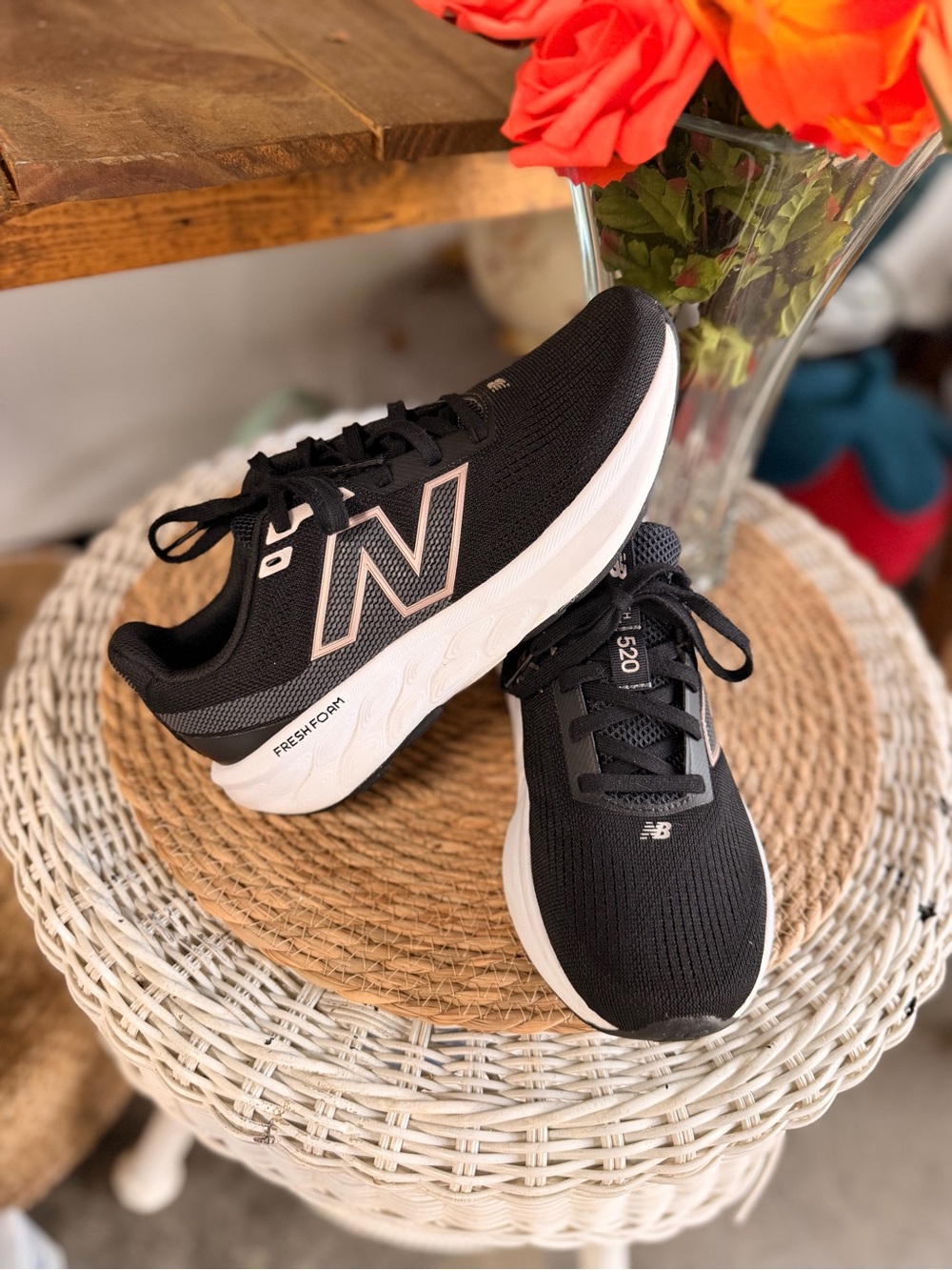 New Balance Black and White Fresh Foam Athletic Shoes